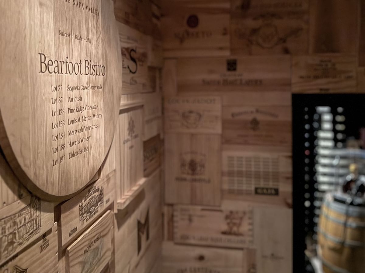 Wine cellar inside Bearfoot Bistro