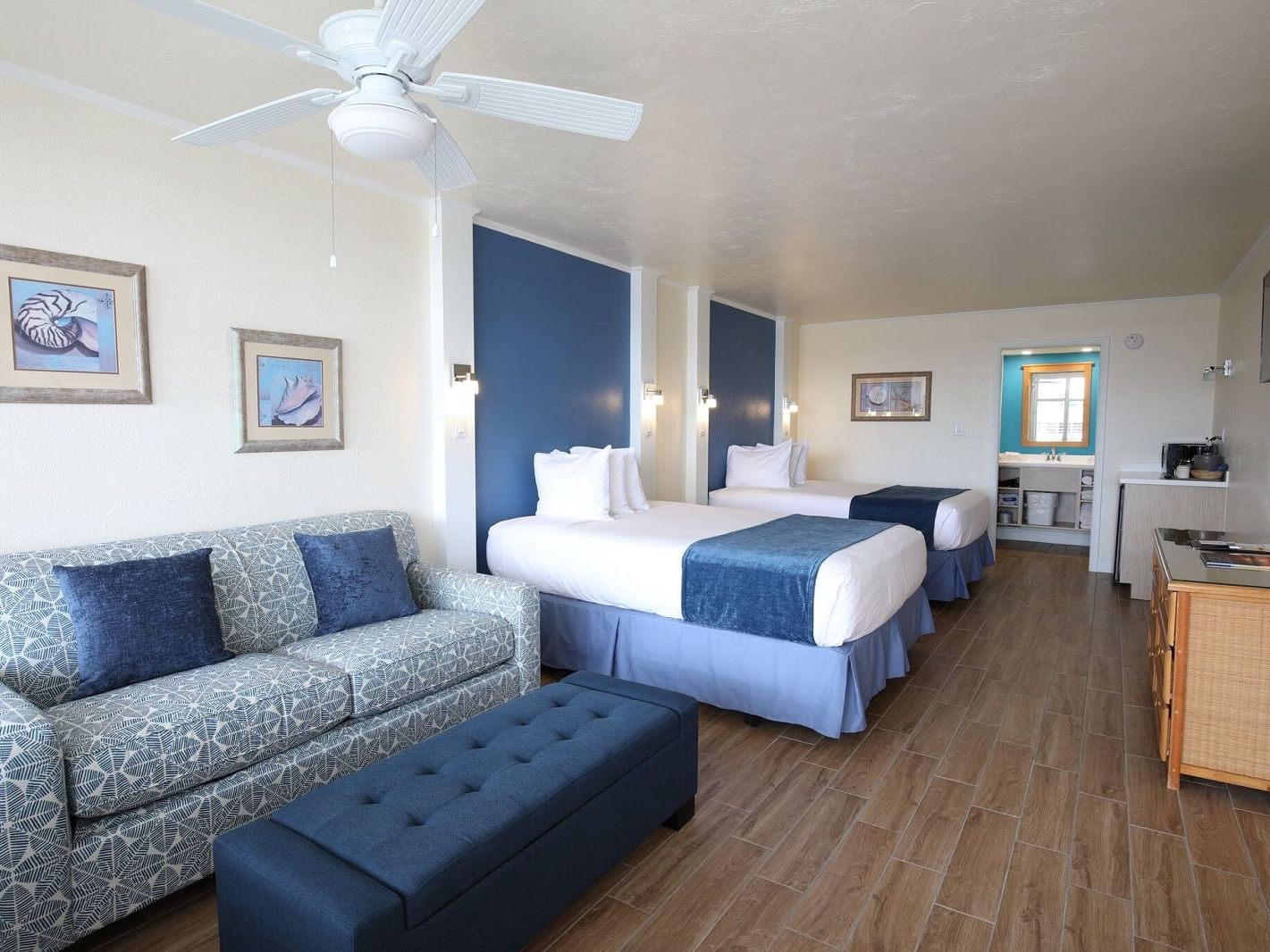 Interior of Resort View west bedroom at Outrigger Beach Resort