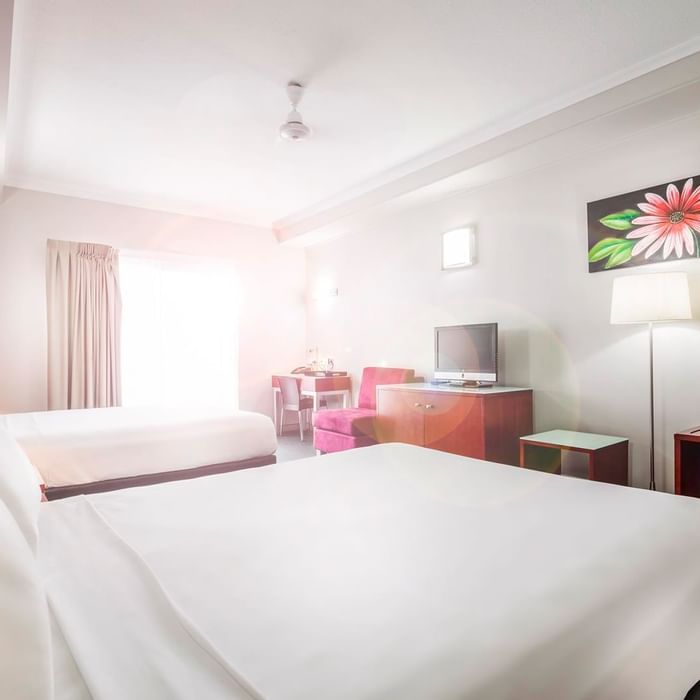 Two queen beds in Standard Twin Room at Darwin Airport Hotels