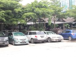 Parking area of Min lan (rakhine & seafood) near Chatrium Hotel Royal Lake Yangon
