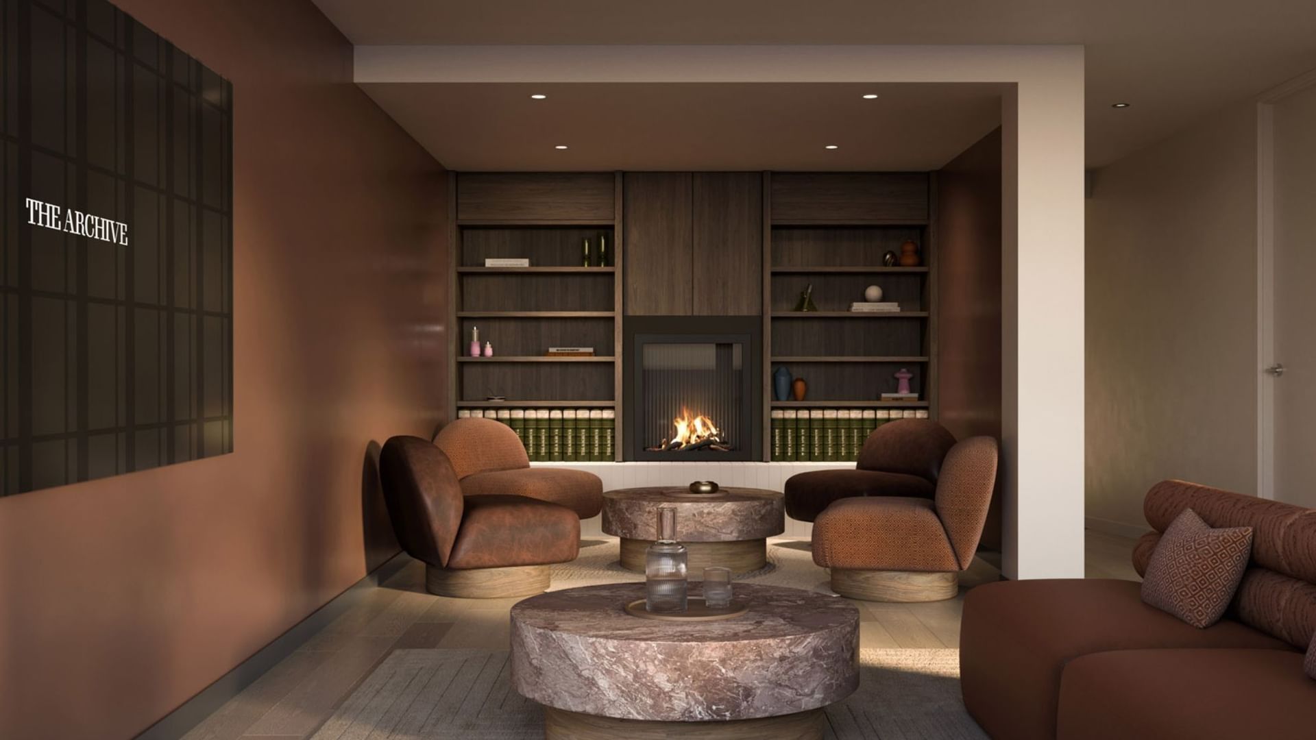 The Archive Fireside Lounge - Render