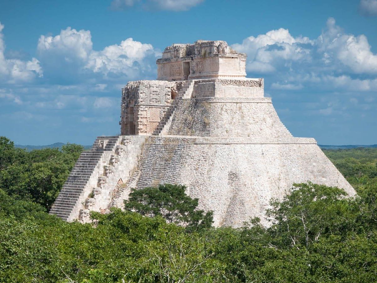 Exterior of Uxmal ancient Maya city near IOH Freestyle Hotels