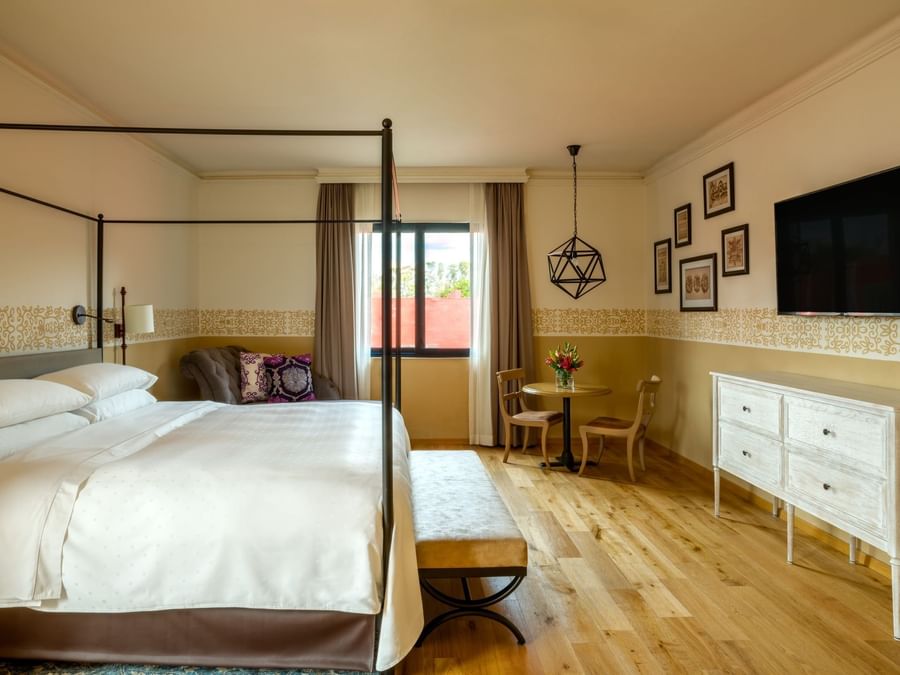 King bed, Desk & TV in Master suite at FA Hacienda Galindo
