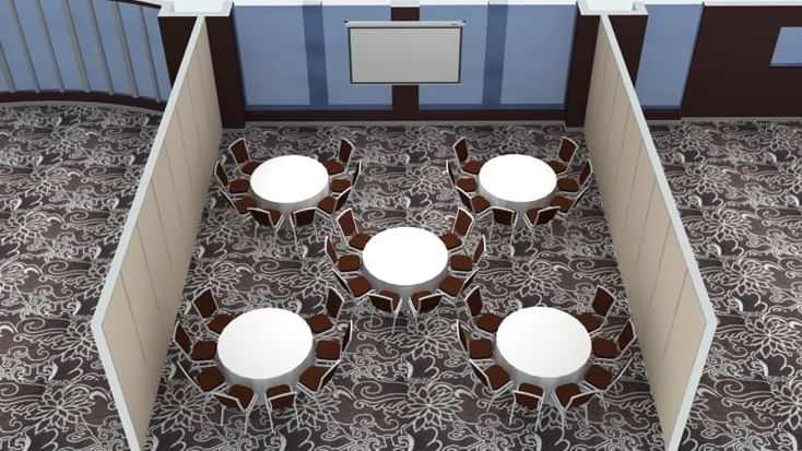 Banquet tables in Australian room 1 at Novotel Melbourne