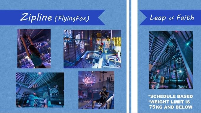 Collage of activities in Energe X Park at Sunway Hotel Big Box