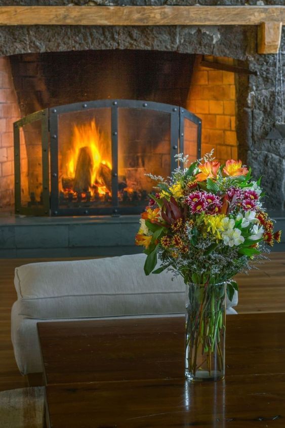 Flowers at Hotel Cumbres Puerto Varas in Chile