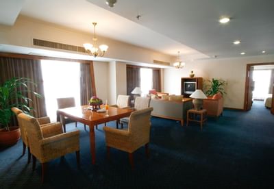 Living area in Presidential Suite at Amora Hotel Chiang Mai