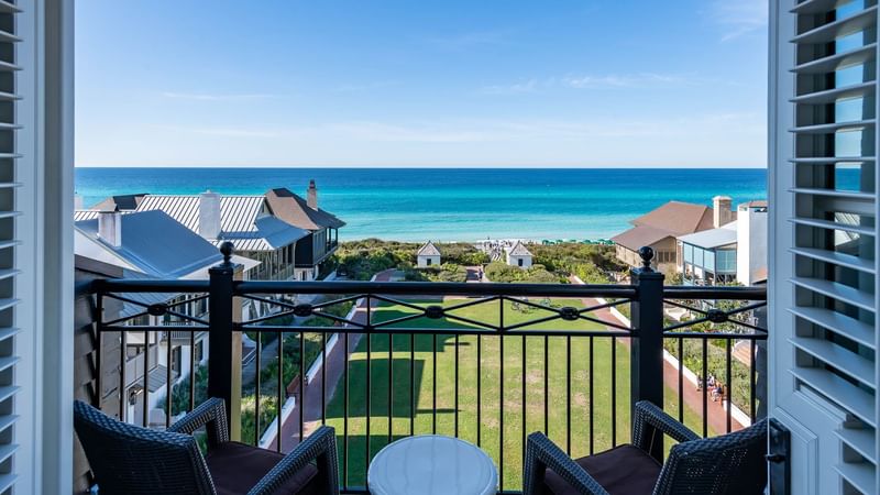 The Pearl Guest Room Balcony- Gulf View