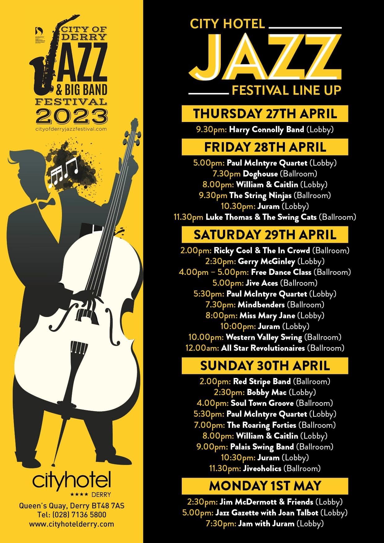 City Hotel Derry | Jazz and Big Band Festival 2023