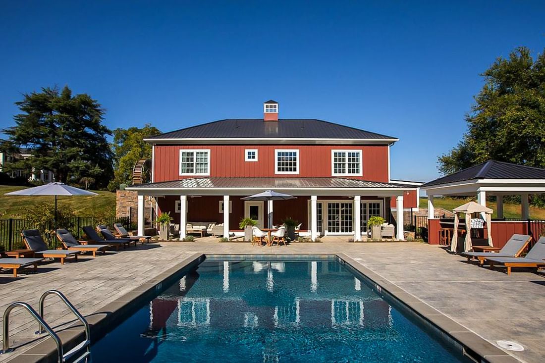 Exterior view of The Mill House Spa with a pool near The Inn at Willow Grove