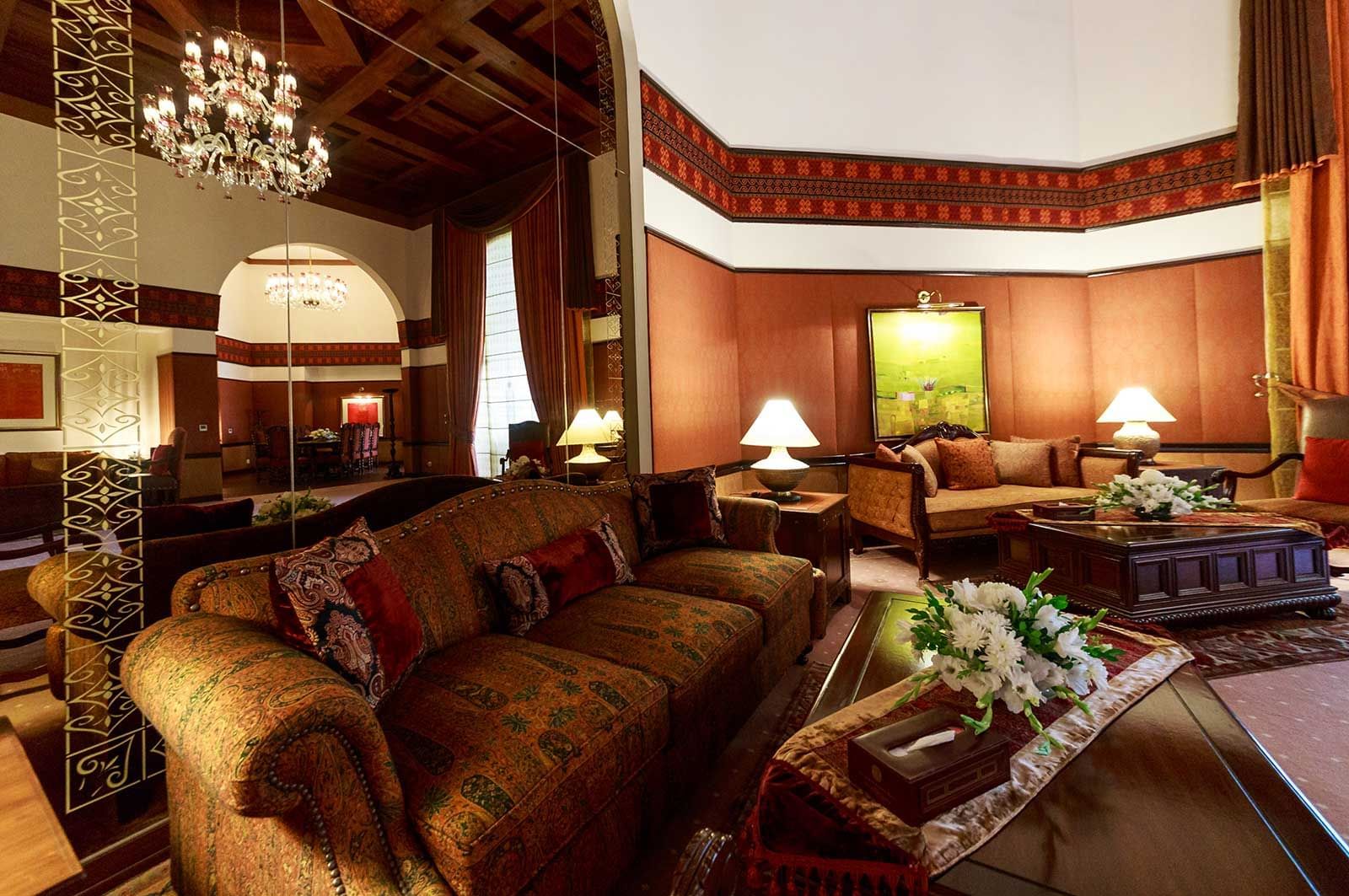 Lounge area in Presidential Suites at Islamabad Serena Hotel