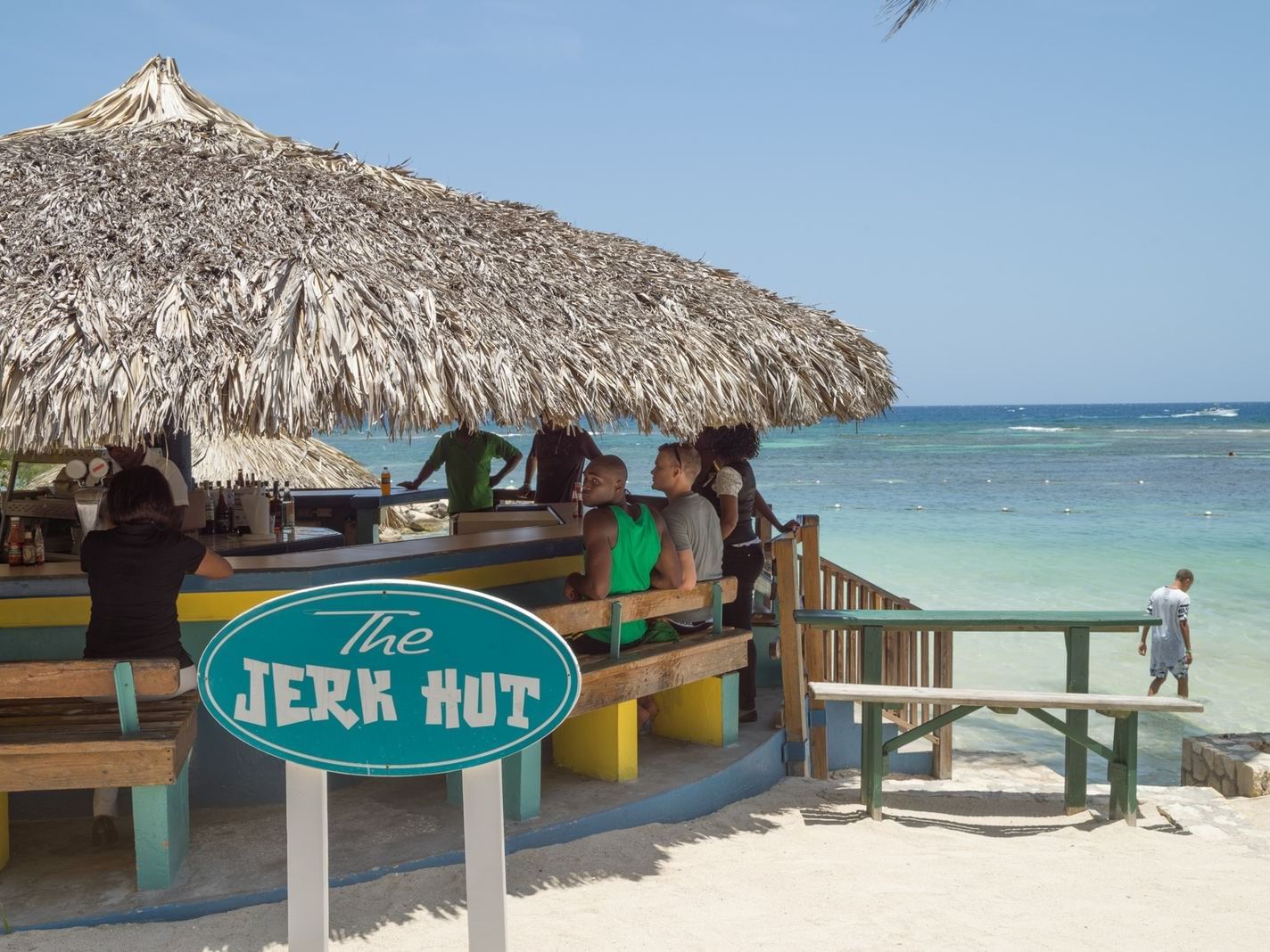 The Jerk Hut on the beach at Holiday Inn Montego Bay