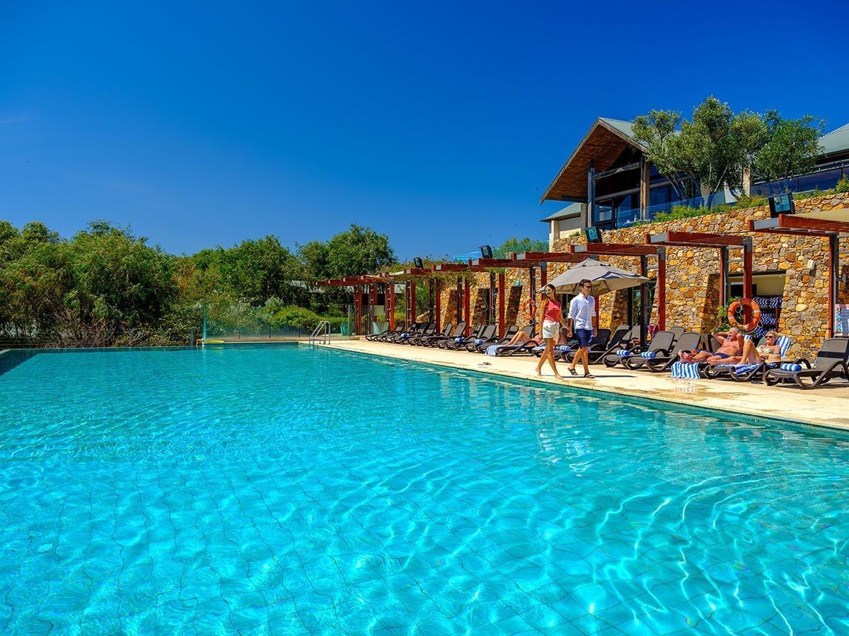 Exterior of the pool & lounges at Pullman Bunker Bay Resort