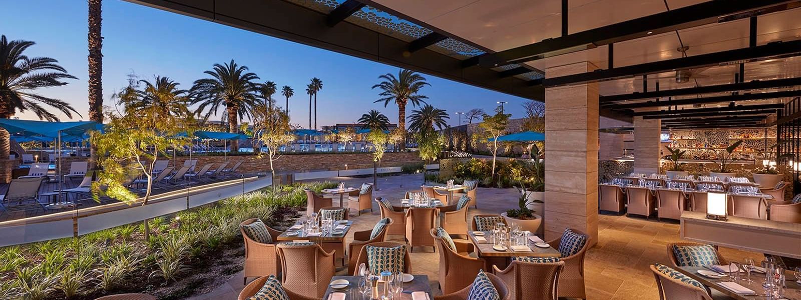 Dining table set up in Epicurean at Crown Hotel Perth