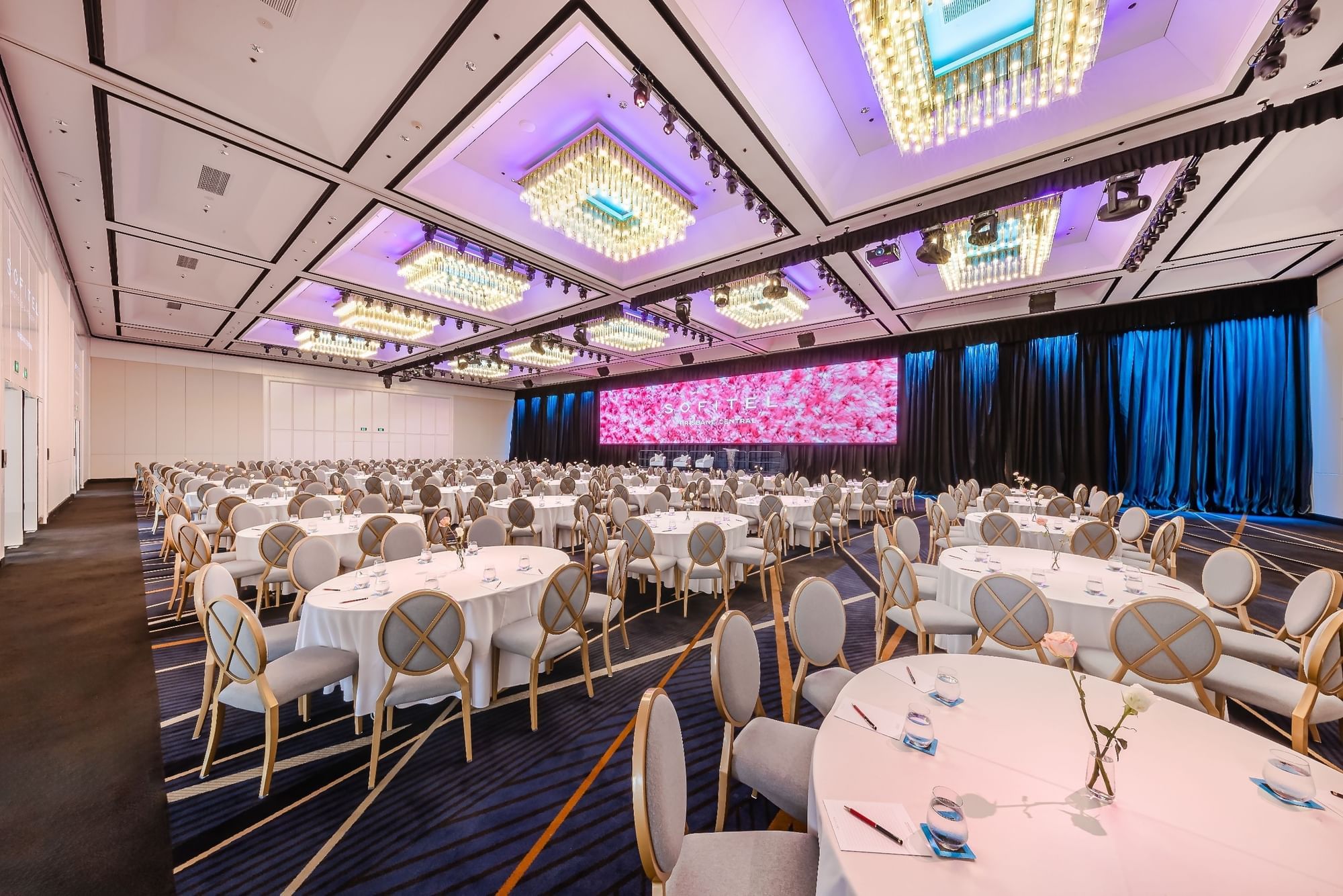 Banquet set-up in Ballroom Le Grand at Sofitel Brisbane Central