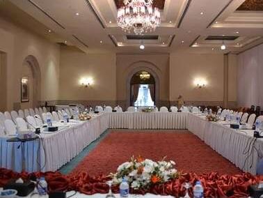 A table setup in Sheesh Mahal 1 at Islamabad Serena Hotel  