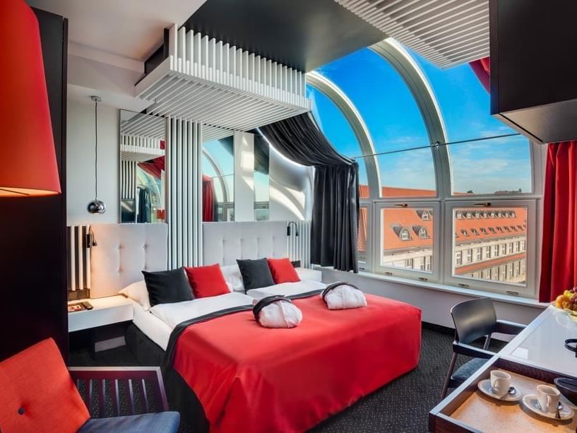 Superior Room with Panoramic Window at Hotel Clement Prague