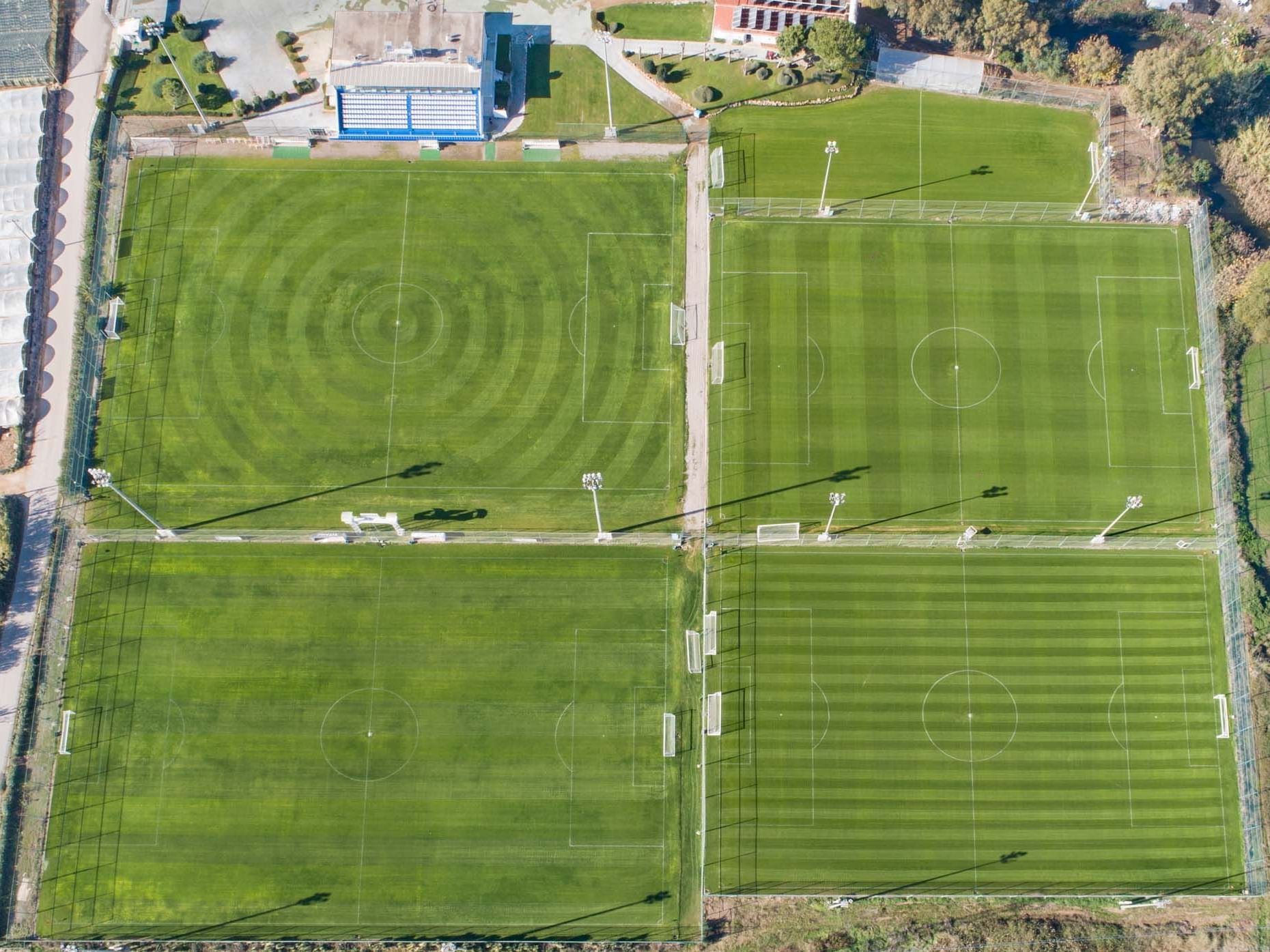 Aerial view of the play ground of Lara Sports Center at Titanic Deluxe Lara