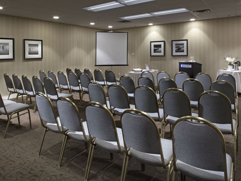 Chairs set up for meeting