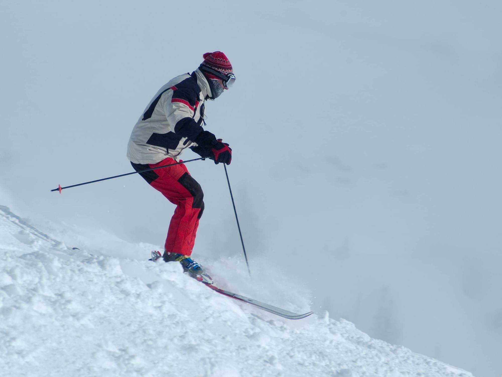 Man skiing in Seven Oaks Recreational Area, Gateway Hotel Ames