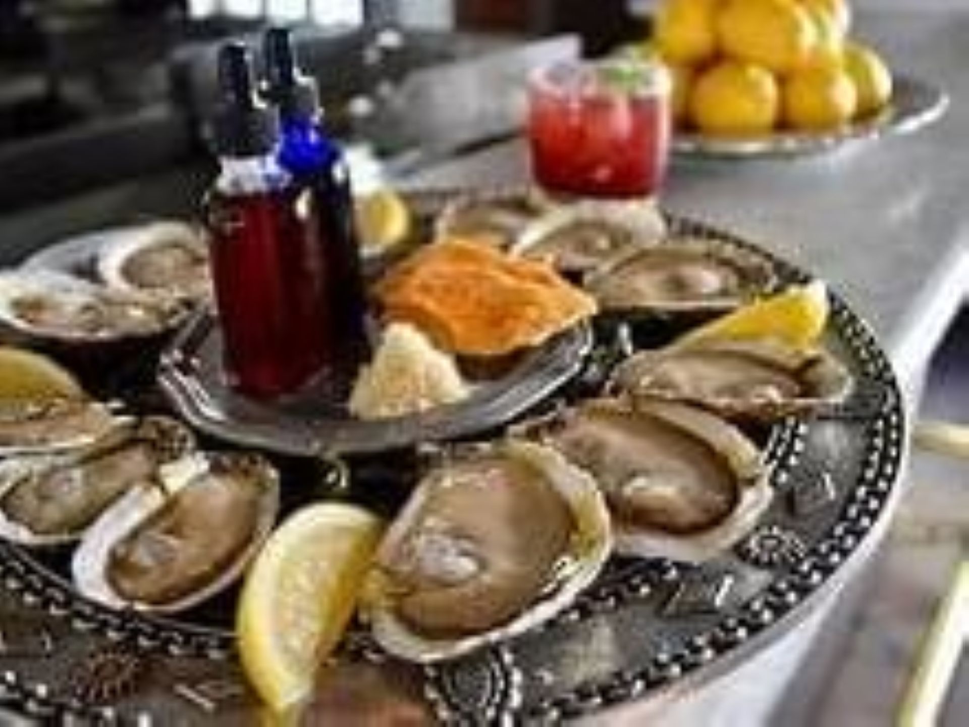 Oyster platter served at French Quarter Guesthouses