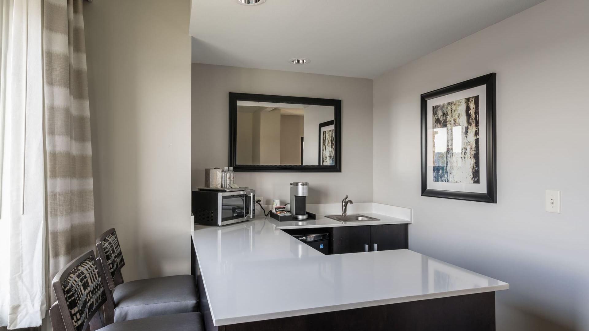 Coffee amenities on a table in Corner Suite at Shangri-La Monkey Island