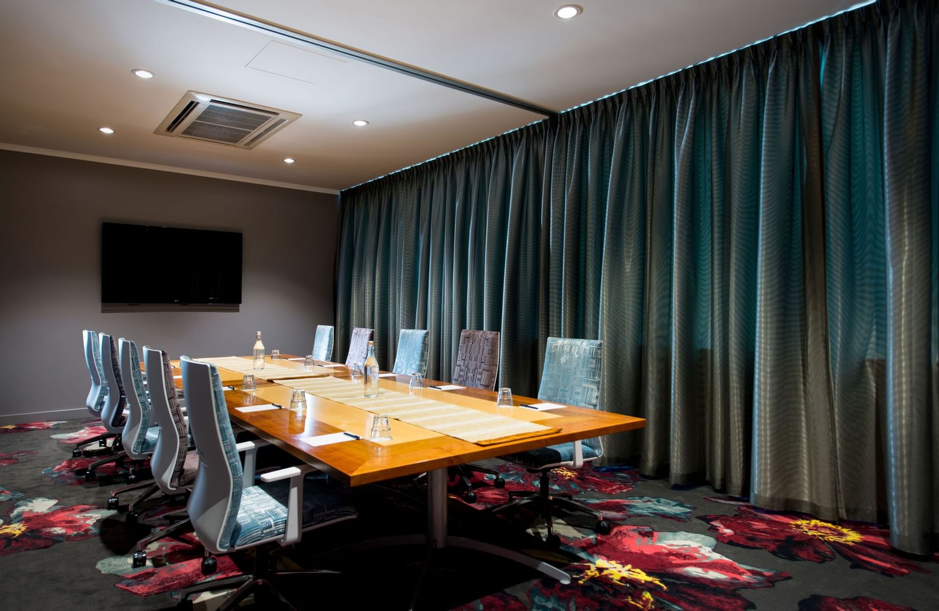 Table setup in Board room arrangement at Novotel Barossa Valley