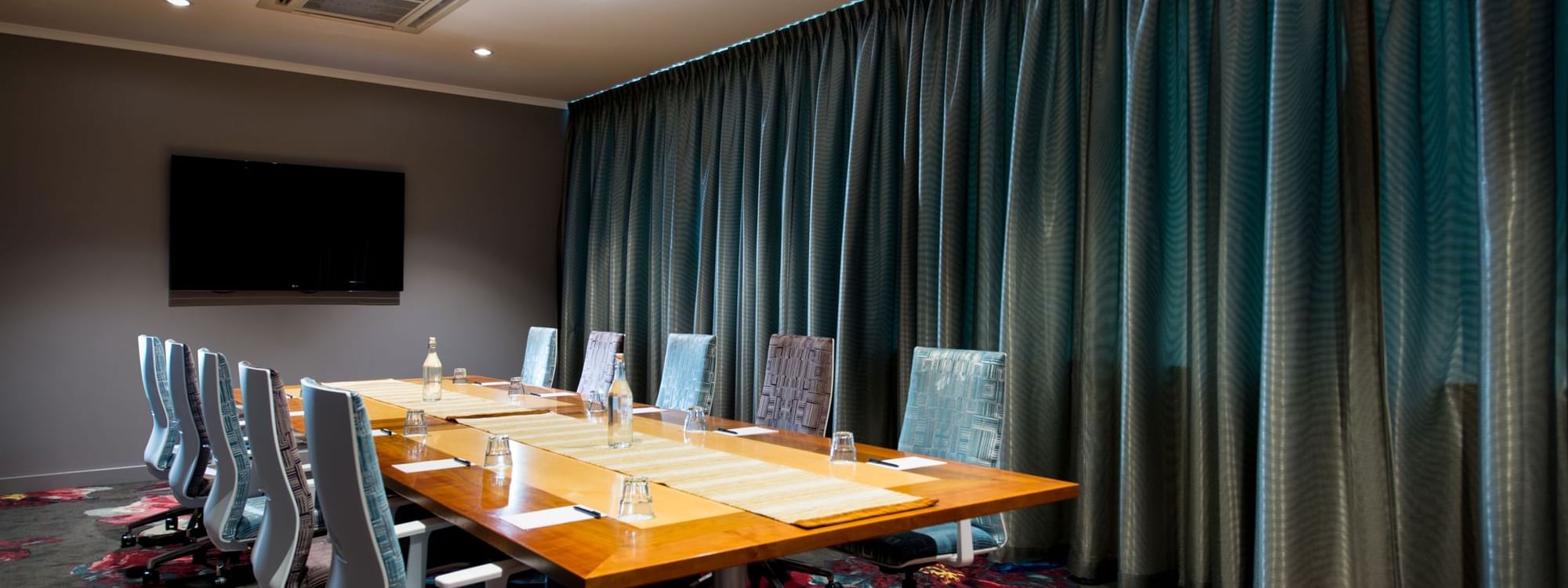 Table setup in Boardroom arrangement at Novotel Barossa Valley