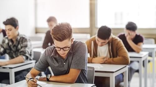 Students Studying for Exam