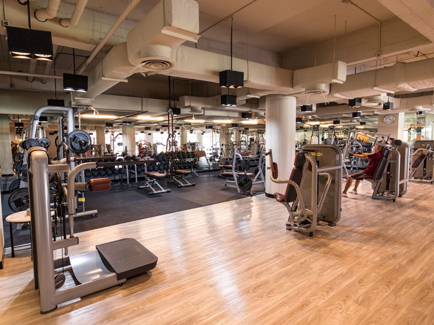 Well-equipped fitness center at Eastin Hotels