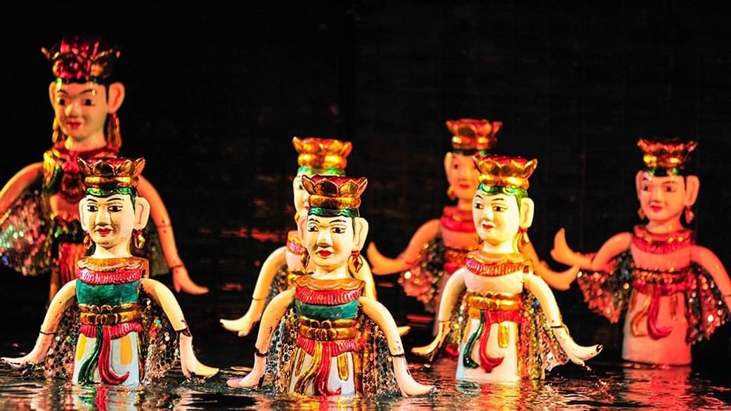 Close-up of a Puppet performance in Thang Long Water Puppet Theatre near Sunway Hotel Hanoi