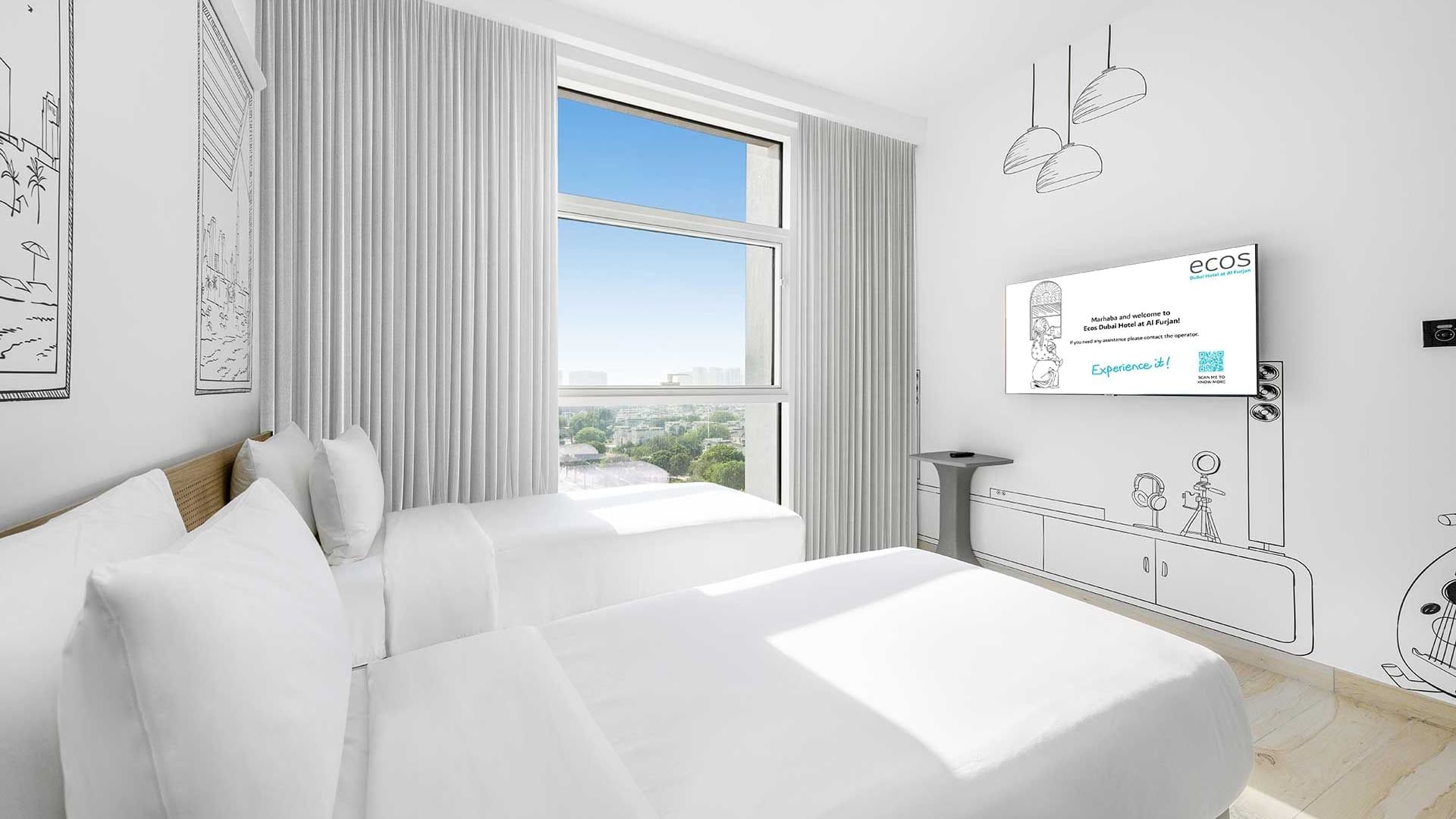 Standard Twin Room City View at ECOS Hotel Dubai