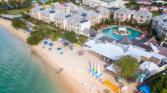 beach resort aerial view