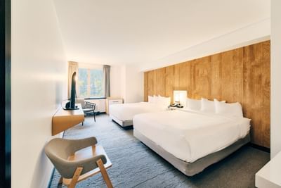 Two Queen beds in Deluxe Queen + Queen at Aava Whistler Hotel