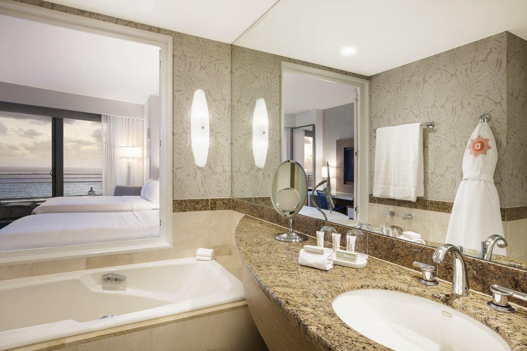 Deluxe Bathroom in Oceanfront suite at Diplomat Resort