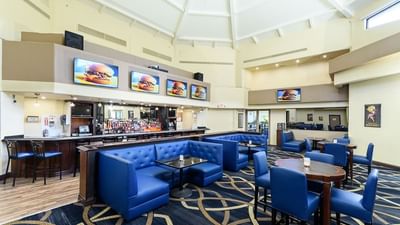 Counter & lounge area in Pegasus Bar at Alexis Park Resort