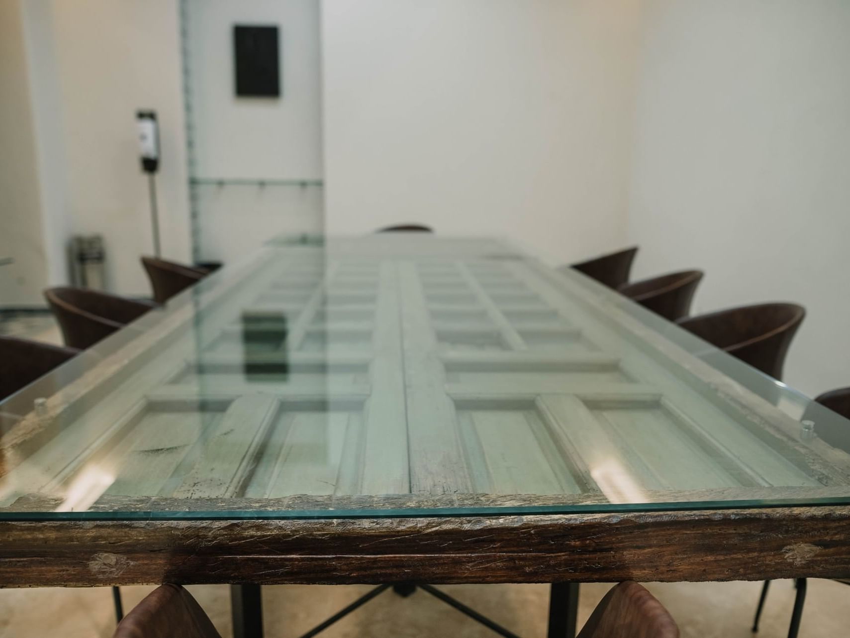 Interior of a Boardroom at Casa Azulejos Puebla Hotel Boutique