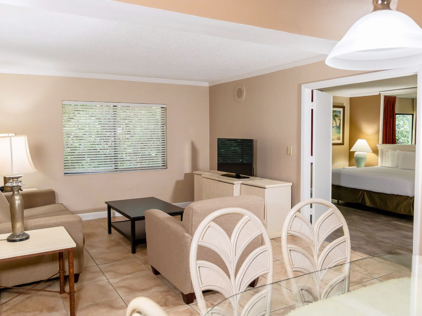 Living Area in Two-Bedroom Suite at the Oaks, Legacy Vacation Resorts