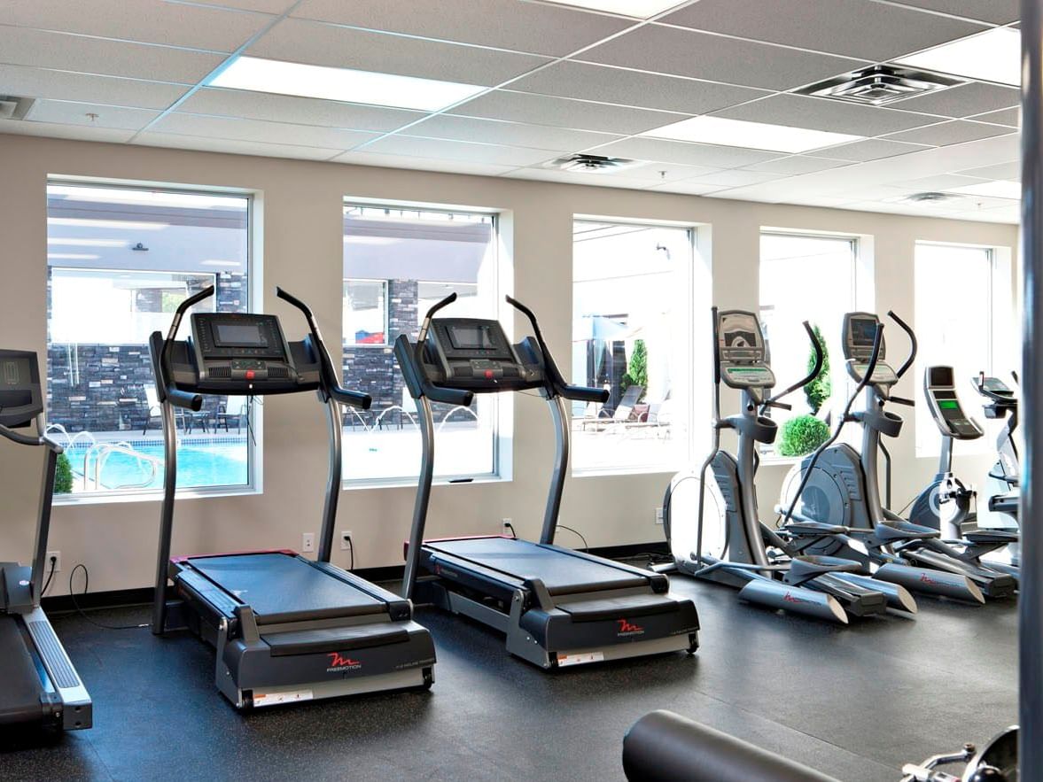Exercise machines in Fitness Center at Carriage House Hotel