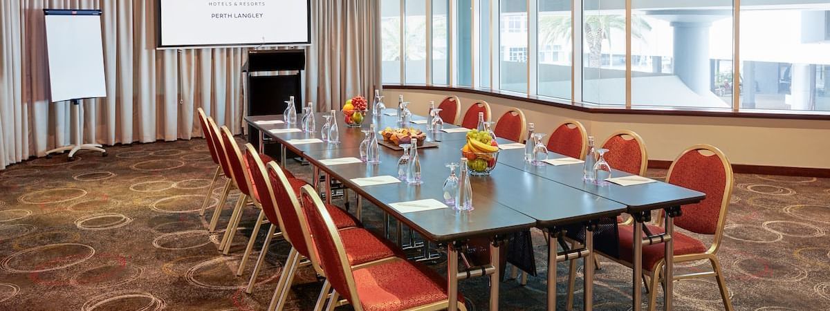 The Novotel Perth Langley hotel's small boardroom