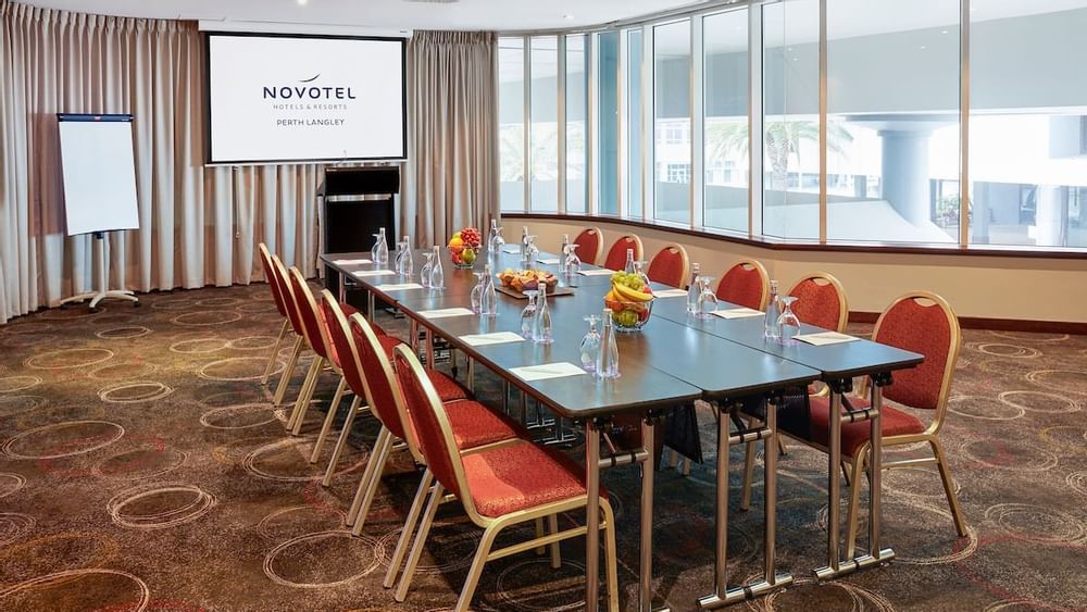 The Novotel Perth Langley hotel's small boardroom