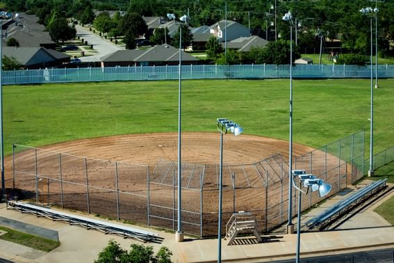 A softball field at NCED Hotel and Conference Center