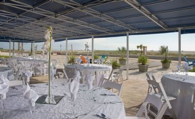 tables and chairs outdoors