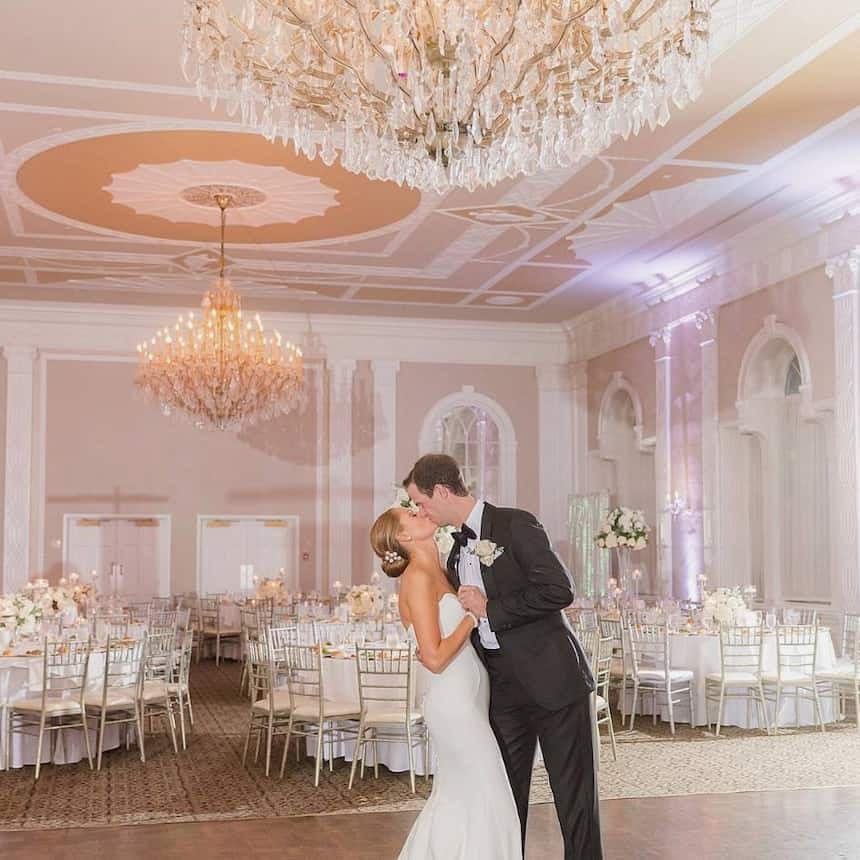 newlyweds in the berkeley crystal ballroom