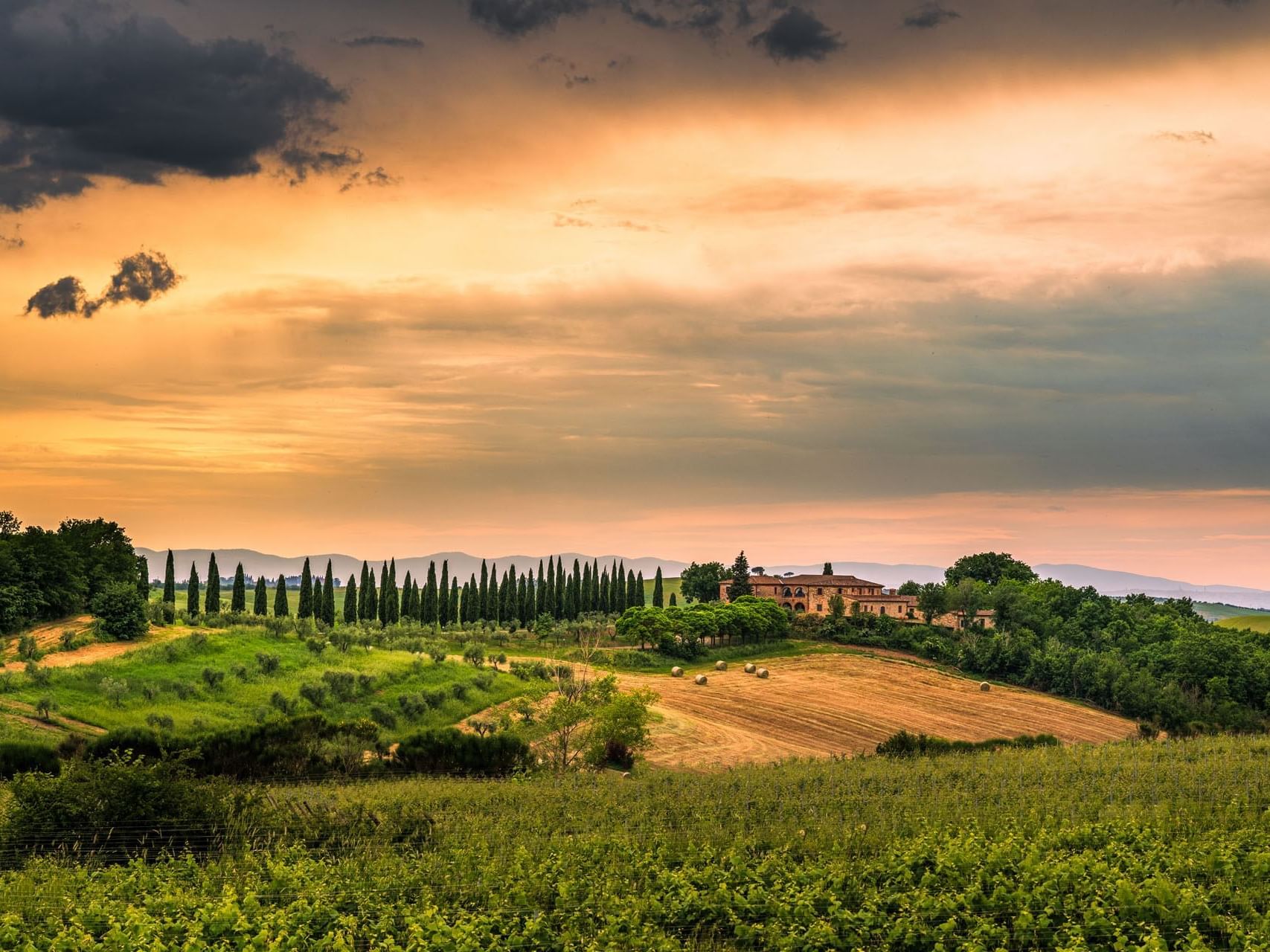 Plains of Tuscany region near Precise House Montaperti Siena