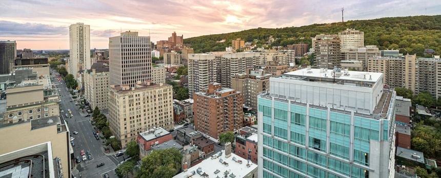 Aerial View of the buildings near Le Cantlie Suites