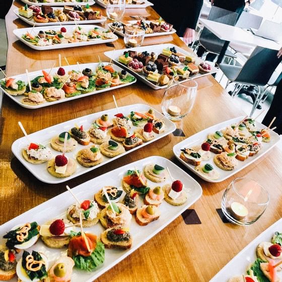 Closeup of appetizers displayed at ReStays Ottawa