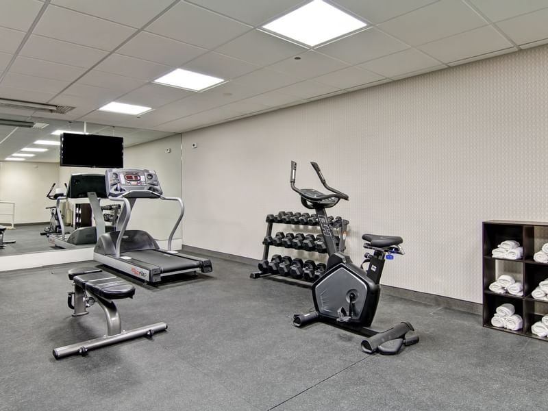 Fitness centre with workout equipment