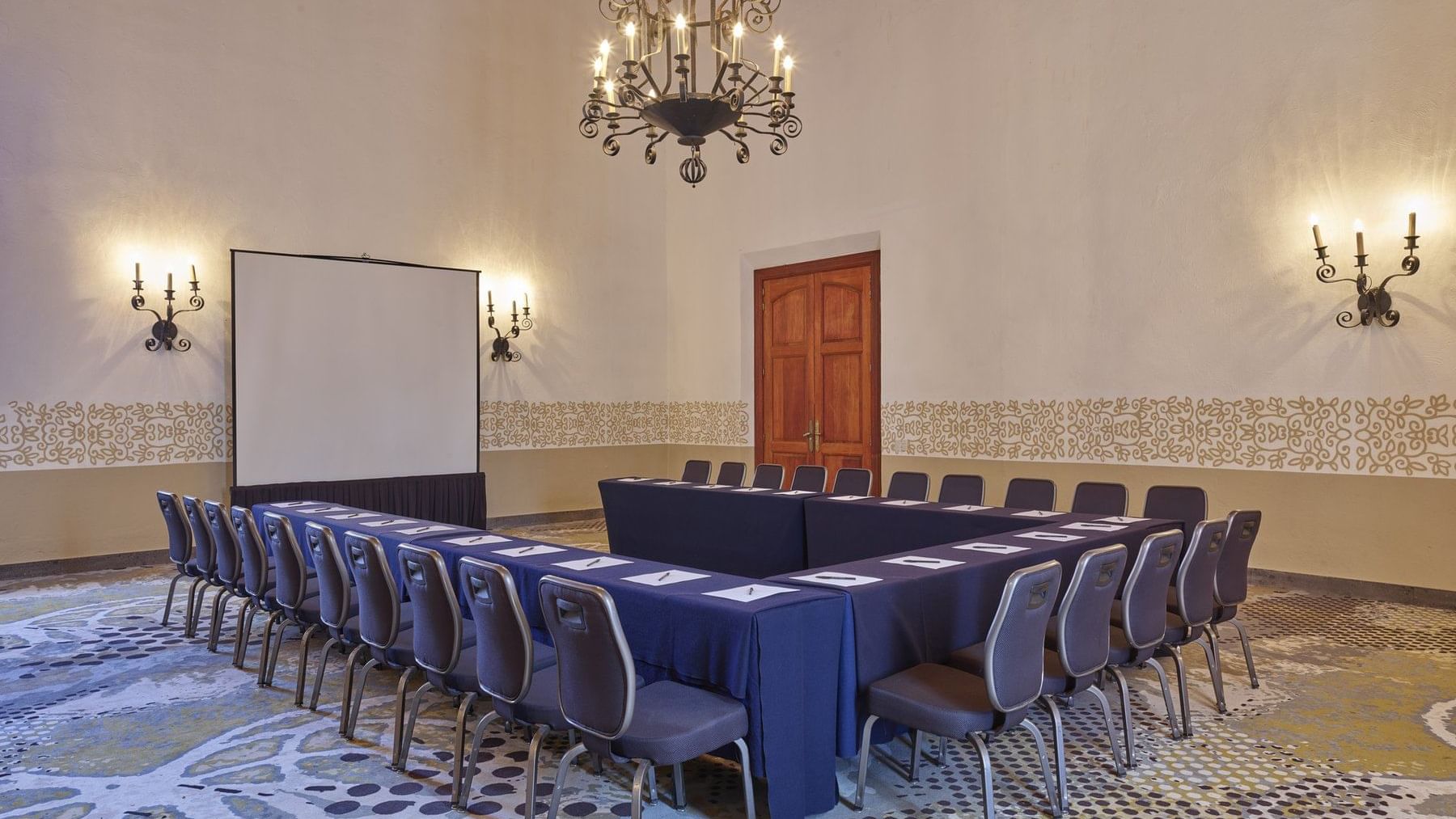 U shaped table set-up in Meeting Room at FA Hacienda Galindo