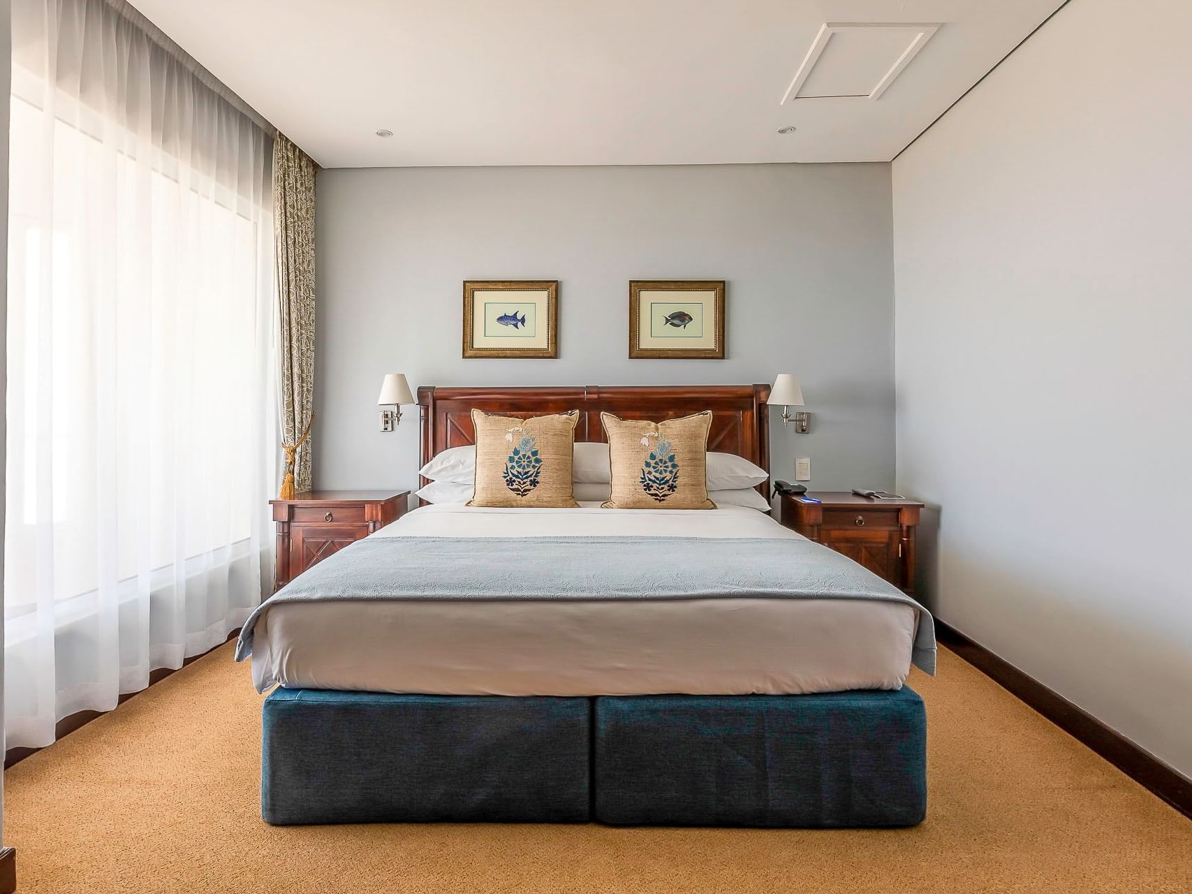 Bedroom arrangement in Presidential Suite at Cardoso Hotel